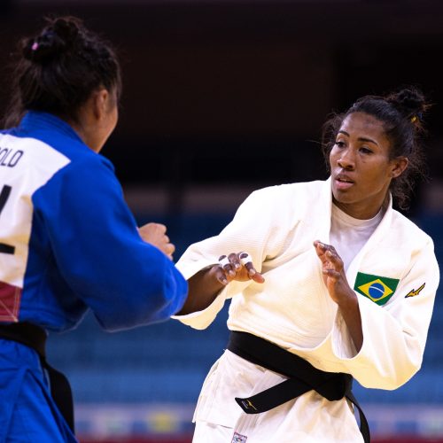 27.07.2021 - Jogos Olímpicos Tóquio 2020 - Judô Feminino. Eleminatórias da categoria até 63kg -  Na foto a atleta Ketleyn Quadros do Time Brasil - Foto: Miriam Jeske/COB